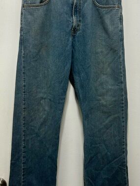 Levi's 505 Straight-Leg Dark Blue Denim Jeans